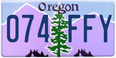 OR license plate 074FFY