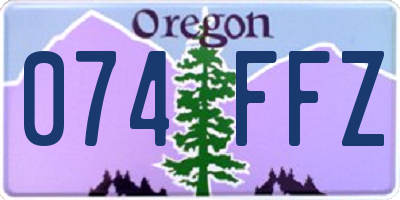 OR license plate 074FFZ