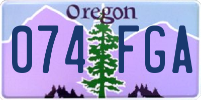 OR license plate 074FGA