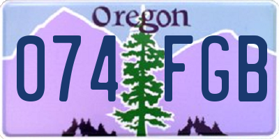 OR license plate 074FGB