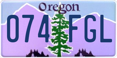 OR license plate 074FGL