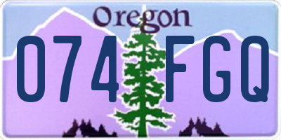 OR license plate 074FGQ