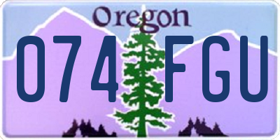 OR license plate 074FGU