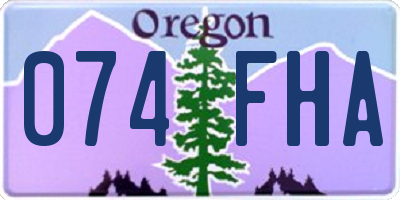 OR license plate 074FHA
