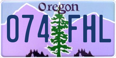 OR license plate 074FHL