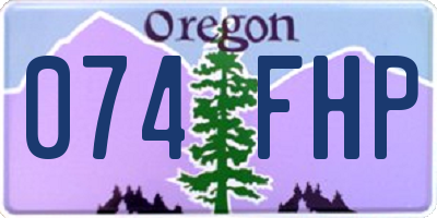 OR license plate 074FHP