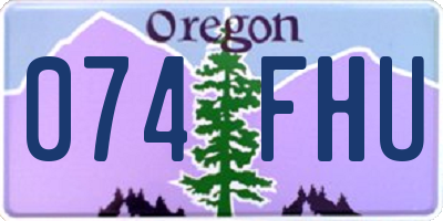 OR license plate 074FHU
