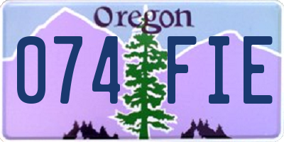 OR license plate 074FIE