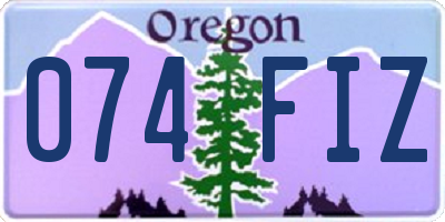 OR license plate 074FIZ