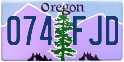 OR license plate 074FJD