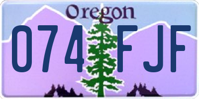 OR license plate 074FJF