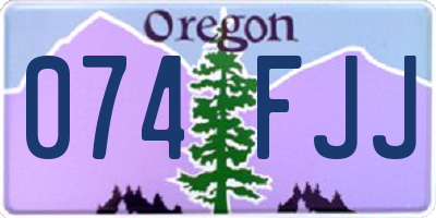 OR license plate 074FJJ