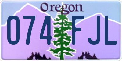 OR license plate 074FJL
