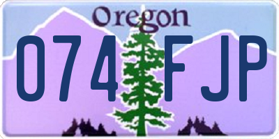 OR license plate 074FJP