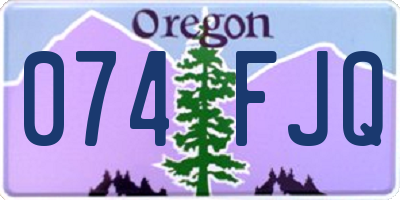 OR license plate 074FJQ