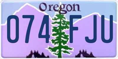 OR license plate 074FJU