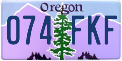 OR license plate 074FKF