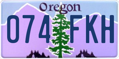 OR license plate 074FKH