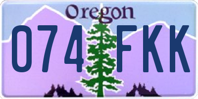OR license plate 074FKK