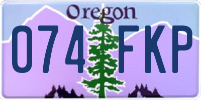OR license plate 074FKP
