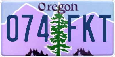 OR license plate 074FKT