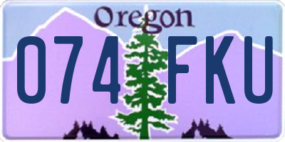 OR license plate 074FKU