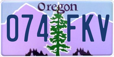 OR license plate 074FKV