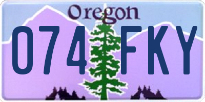OR license plate 074FKY