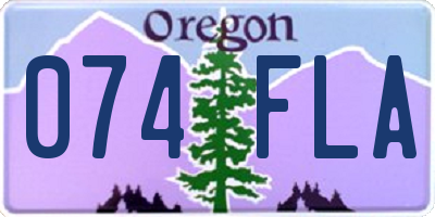 OR license plate 074FLA