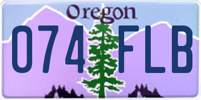 OR license plate 074FLB