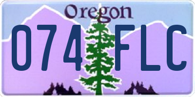 OR license plate 074FLC