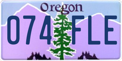 OR license plate 074FLE