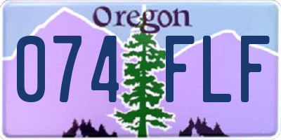 OR license plate 074FLF