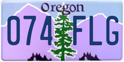 OR license plate 074FLG