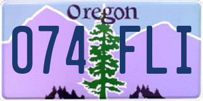 OR license plate 074FLI