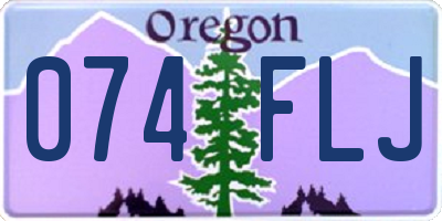 OR license plate 074FLJ