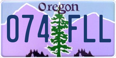 OR license plate 074FLL