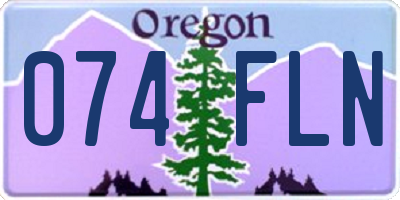OR license plate 074FLN