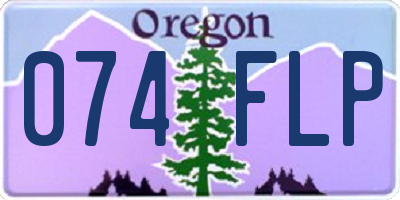 OR license plate 074FLP