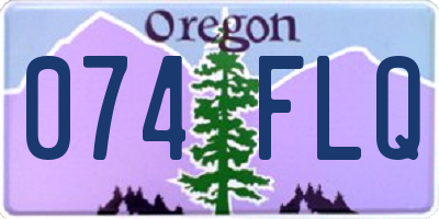 OR license plate 074FLQ