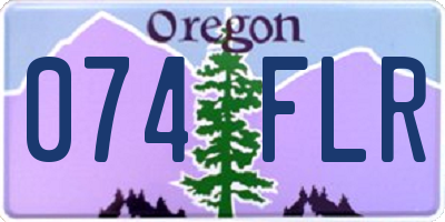 OR license plate 074FLR