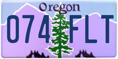 OR license plate 074FLT
