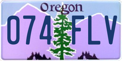 OR license plate 074FLV