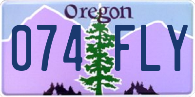 OR license plate 074FLY