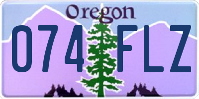 OR license plate 074FLZ