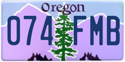 OR license plate 074FMB