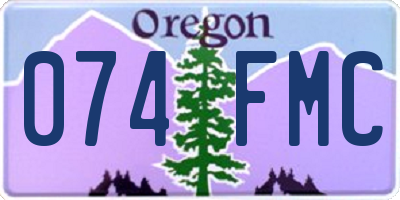 OR license plate 074FMC