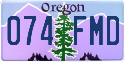 OR license plate 074FMD