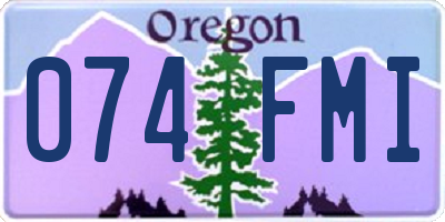 OR license plate 074FMI