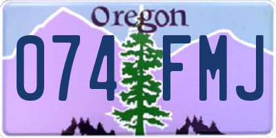 OR license plate 074FMJ
